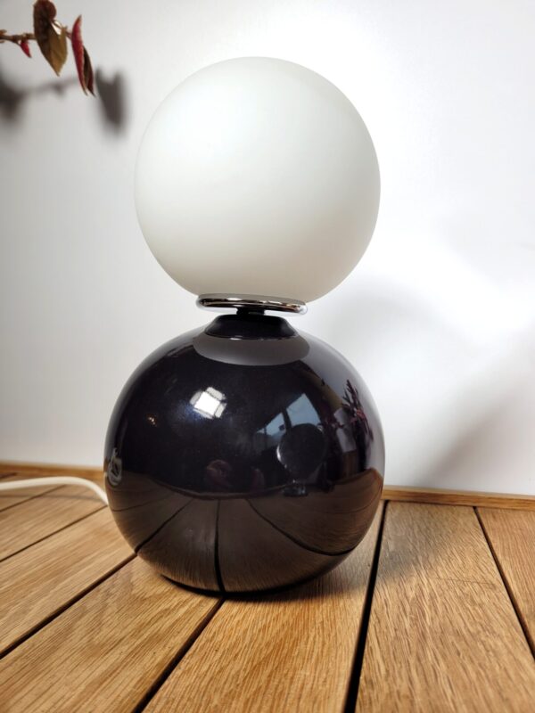 Lampe à poser vintage 1980 globe boule 04