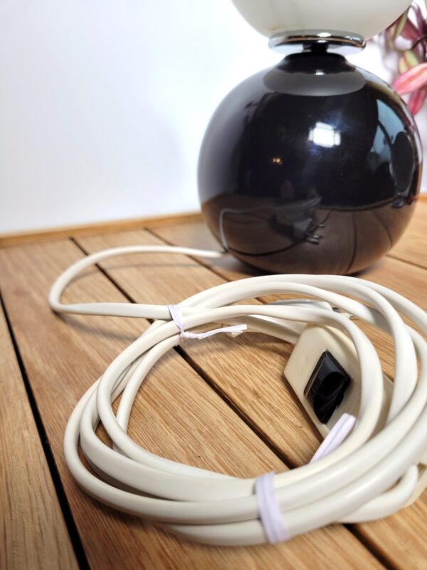 Lampe à poser vintage 1980 globe boule 05