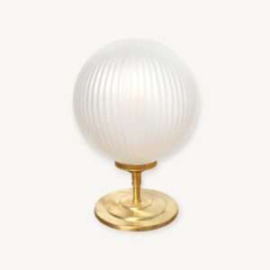 Lampe de table globe vintage et laiton 06