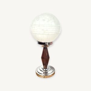 Lampe vintage Art Déco globe Clichy 06