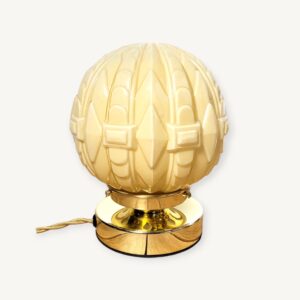 Lampe vintage globe Art Deco & laiton doré 07