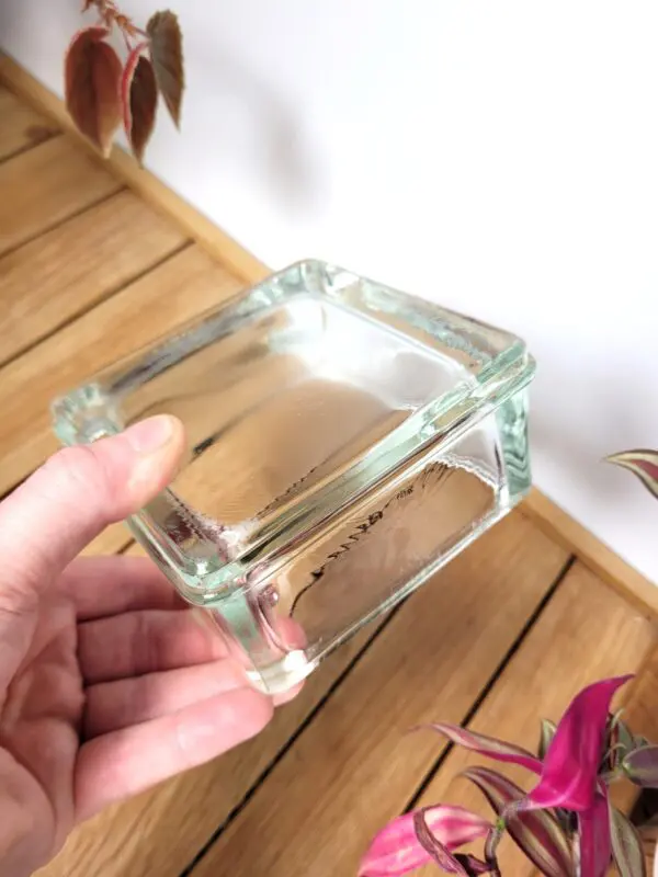 Cendrier vintage Lumax pavé de verre 1970 04