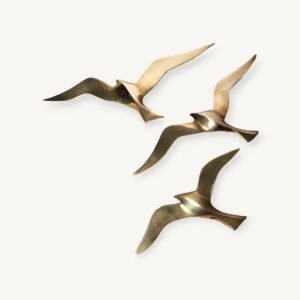 Envolée de mouettes ou hirondelles en laiton 06