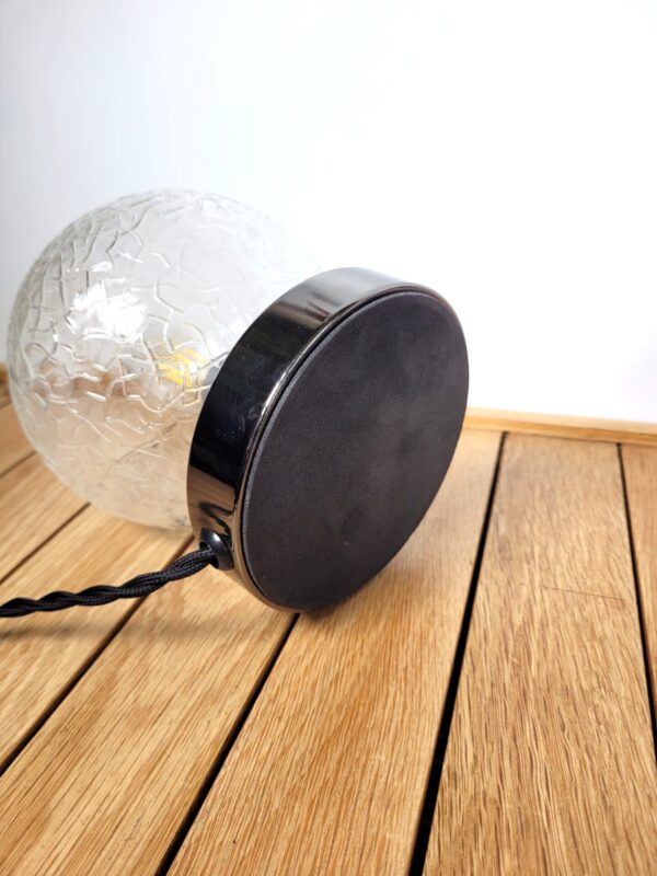 Lampe à poser globe veiné vintage 05