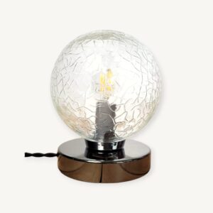 Lampe à poser globe veiné vintage 07