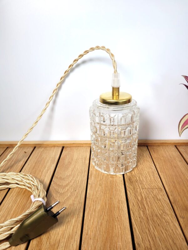 Lampe baladeuse verre vintage 70s 03