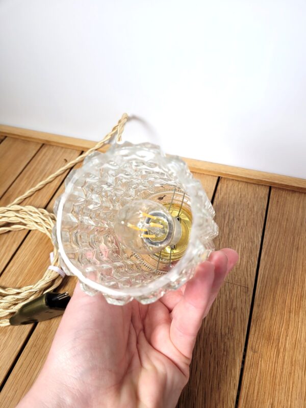 Lampe baladeuse verre vintage 70s 04