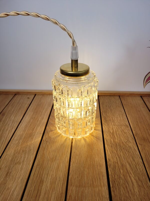 Lampe baladeuse verre vintage 70s 05