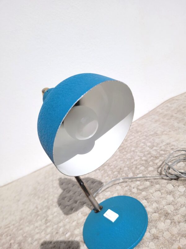 Lampe vintage flexible bleue 1950 03