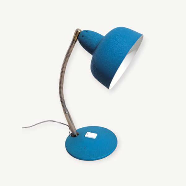 Lampe vintage flexible bleue 1950 06