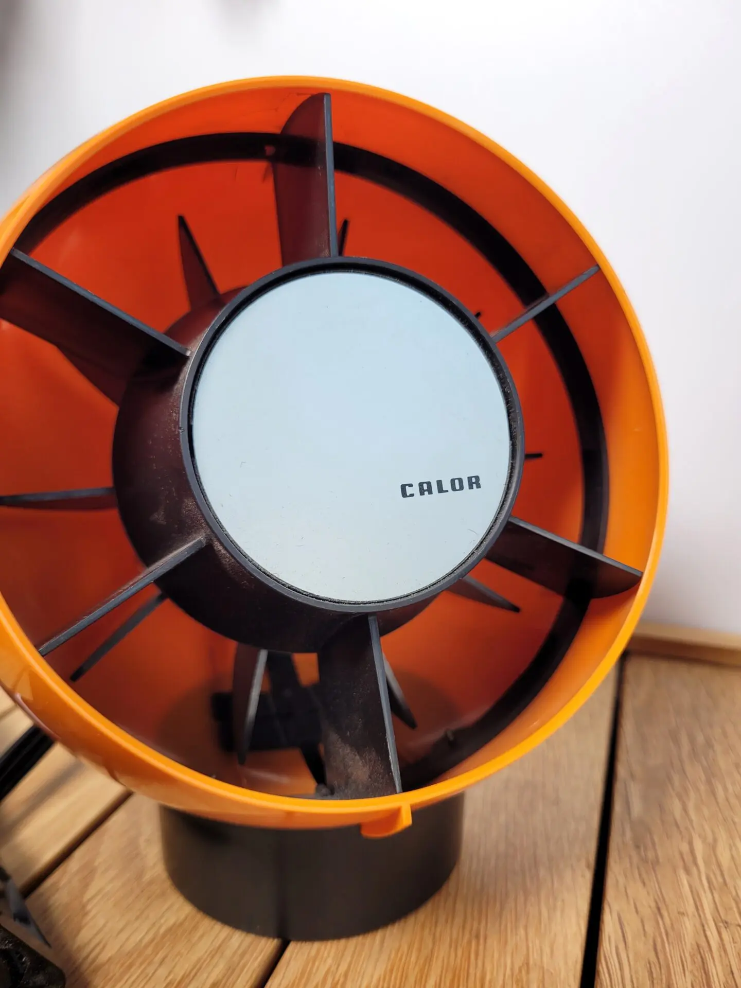 Ventilateur boule Calor orange 1970 04