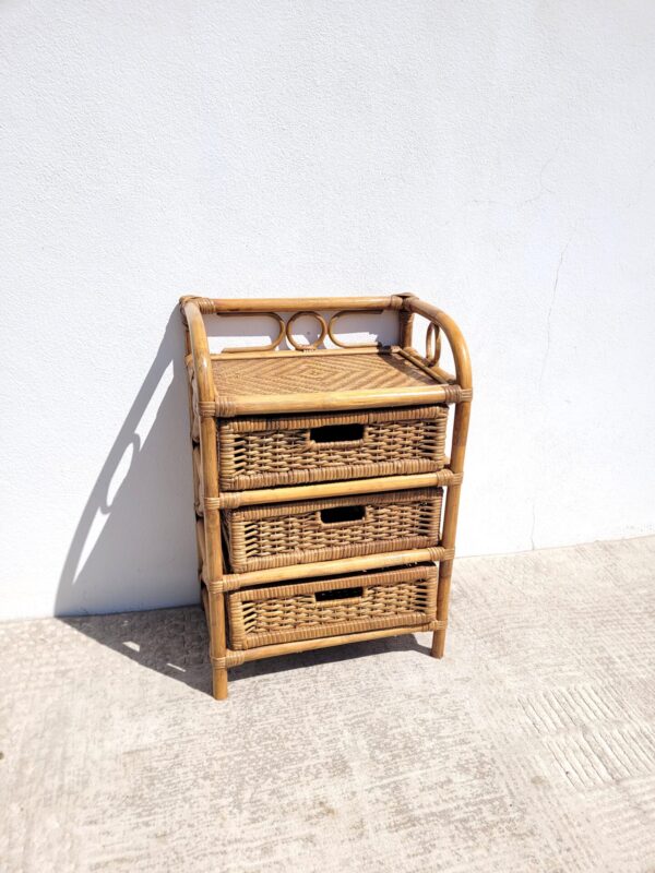 Chiffonnier meuble de rangement en rotin 01