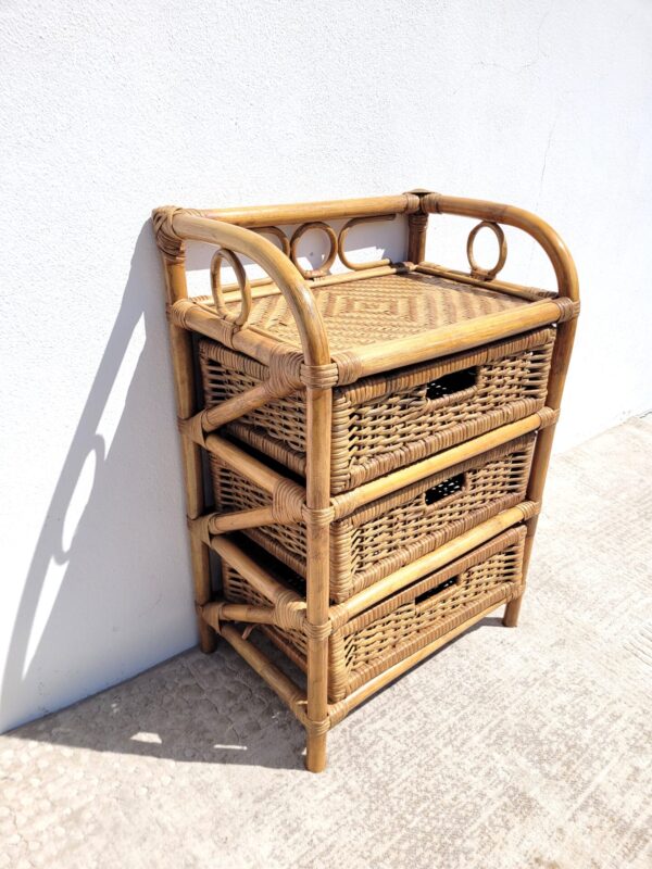Chiffonnier meuble de rangement en rotin 02