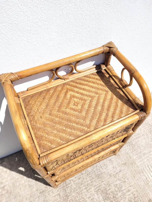Chiffonnier meuble de rangement en rotin 04