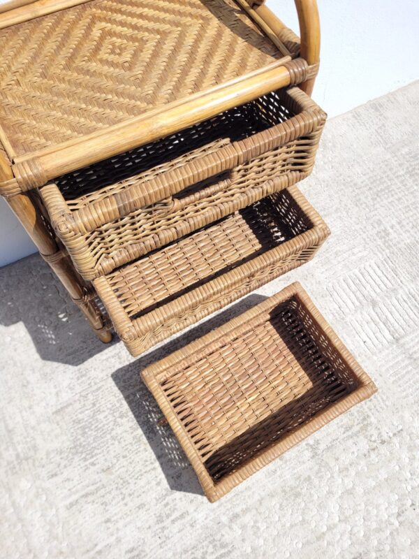 Chiffonnier meuble de rangement en rotin 05