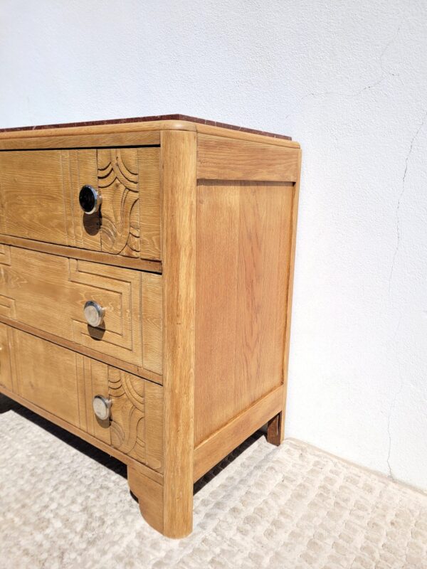 Commode vintage 1940 marbre griotte 03