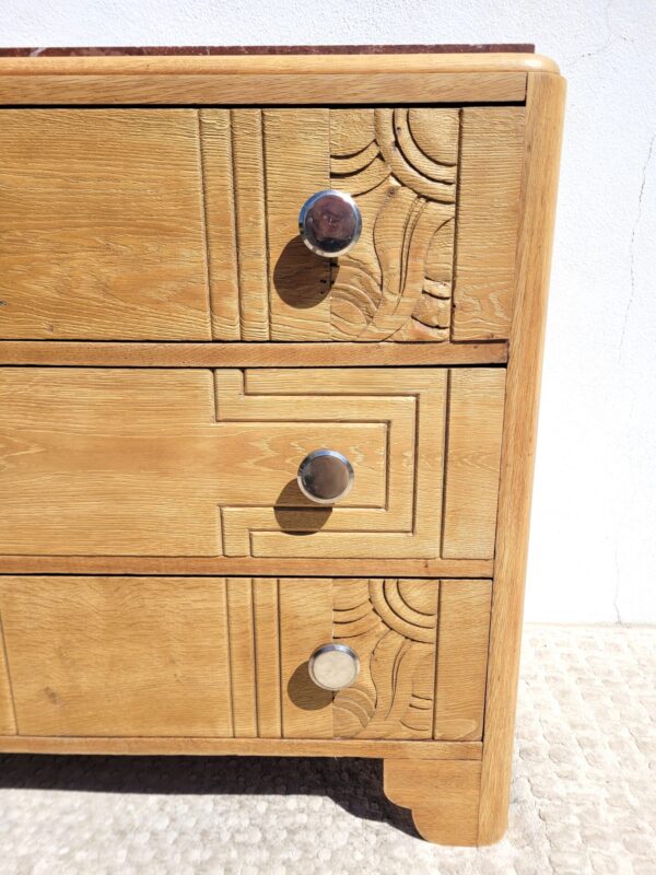 Commode vintage 1940 marbre griotte 07