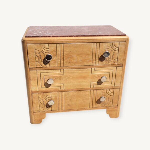 Commode vintage 1940 marbre griotte 09