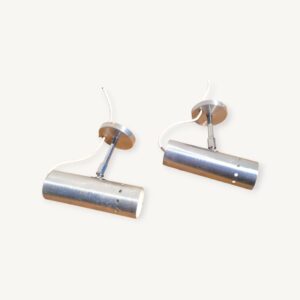 Paire de lampes d'applique alu brossé 1970 08