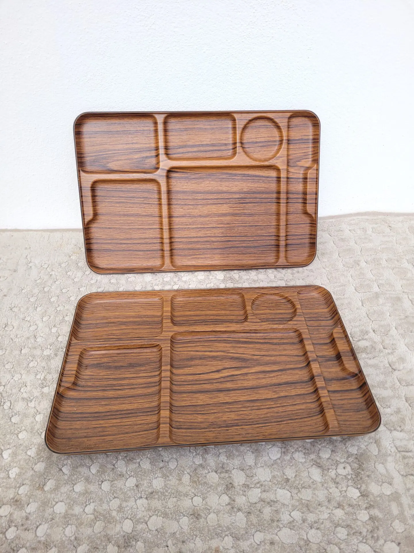 Paire plateau vintage Caleppio Italie 1970 01