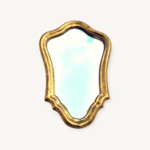 Petit miroir doré mouvementé vintage 28x40cm 05