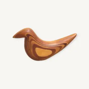 Oiseau stylisé sculpté en bois 06