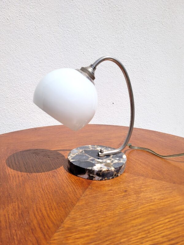 Petite lampe opaline et marbre 1940 02