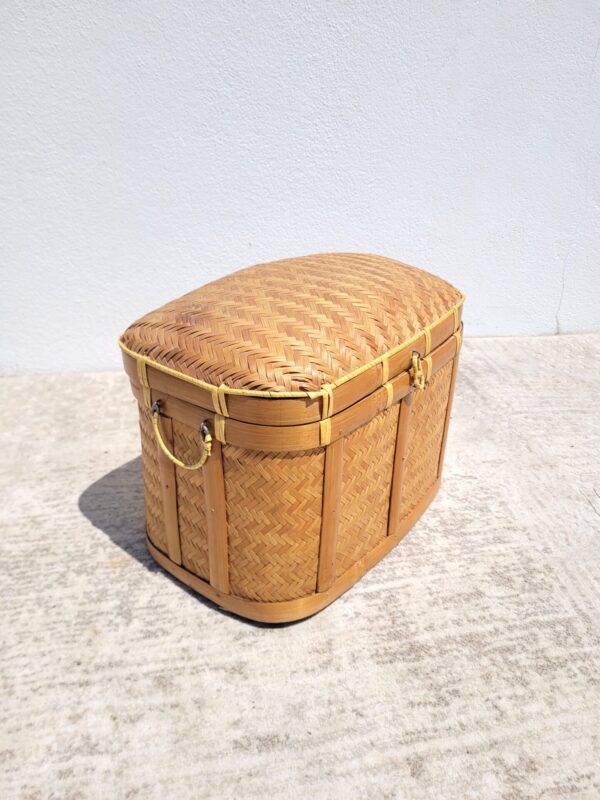 Petit coffre ou mallette ou panier en bambou 02