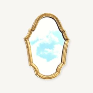 Petit miroir doré vintage 22x31cm baroque 004