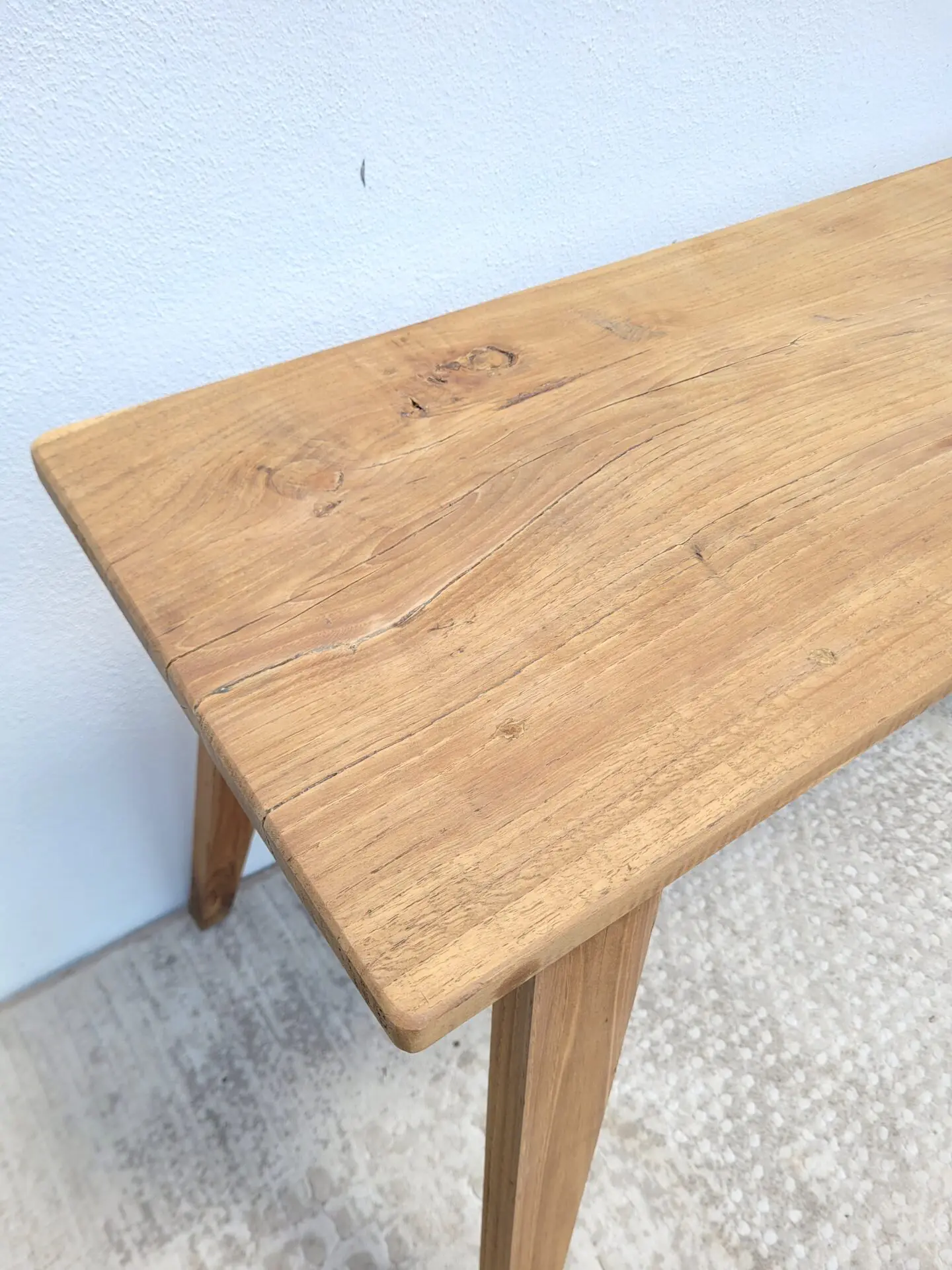 Table ou console ancienne en bois brut 05