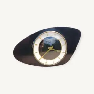 Horloge en formica noir 1960 05