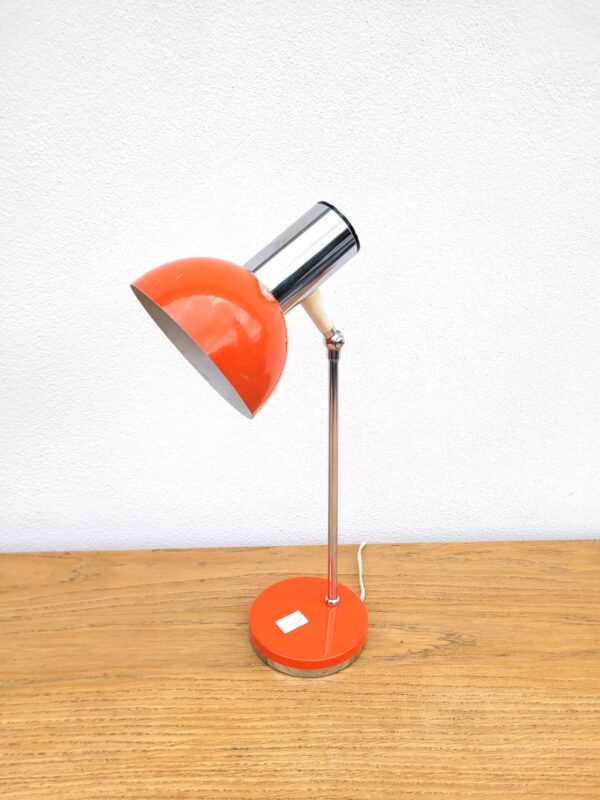 Lampe articulée orange et chrome 1970 02