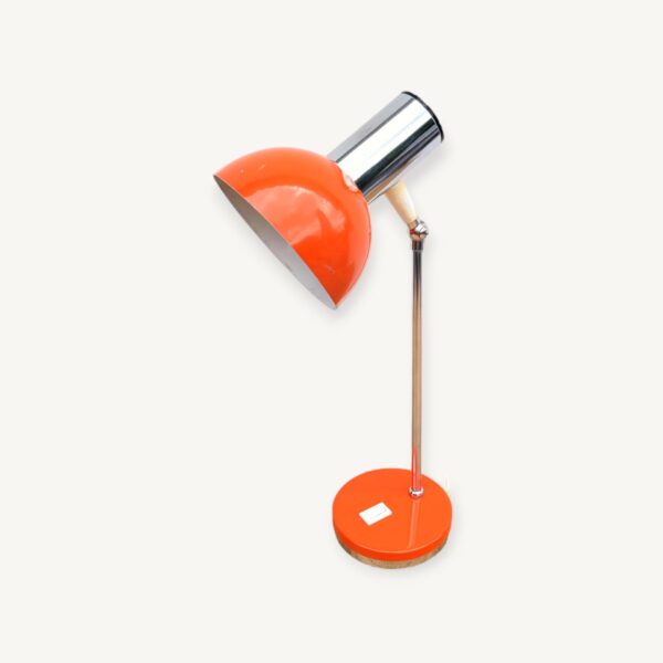 Lampe articulée orange et chrome 1970 08