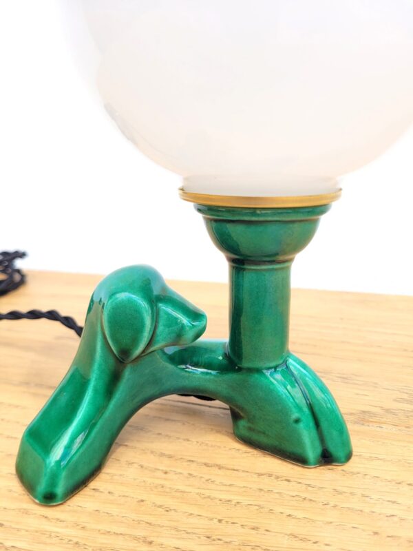 Lampe globe vintage en céramique émaillée 02