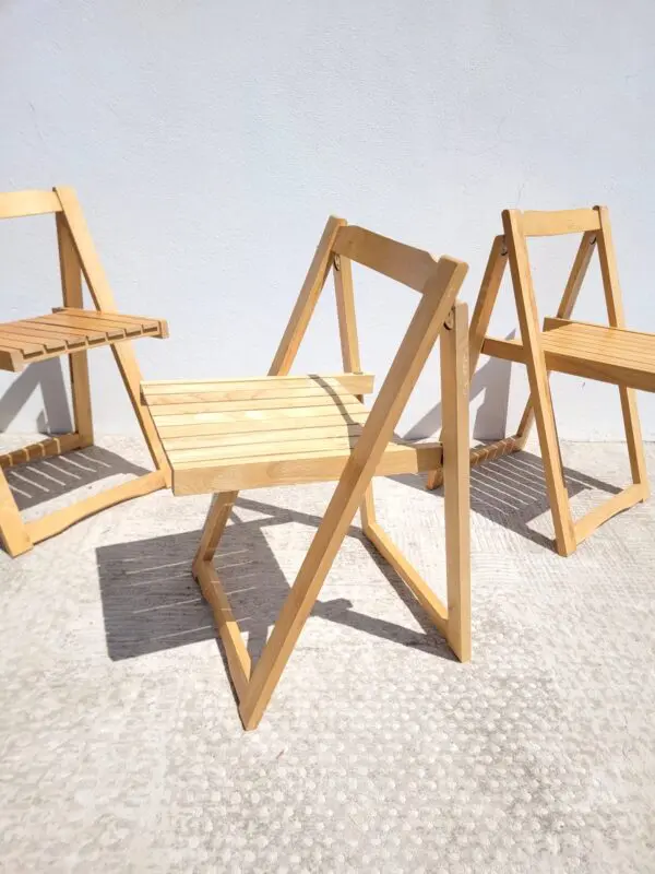 Set de 4 chaises pliantes en bois 03