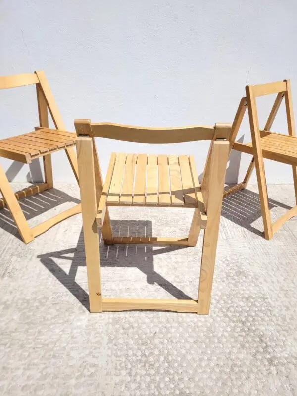 Set de 4 chaises pliantes en bois 04