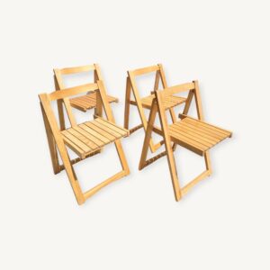 Set de 4 chaises pliantes en bois 06