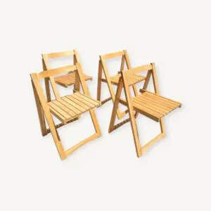 Set de 4 chaises pliantes en bois 06