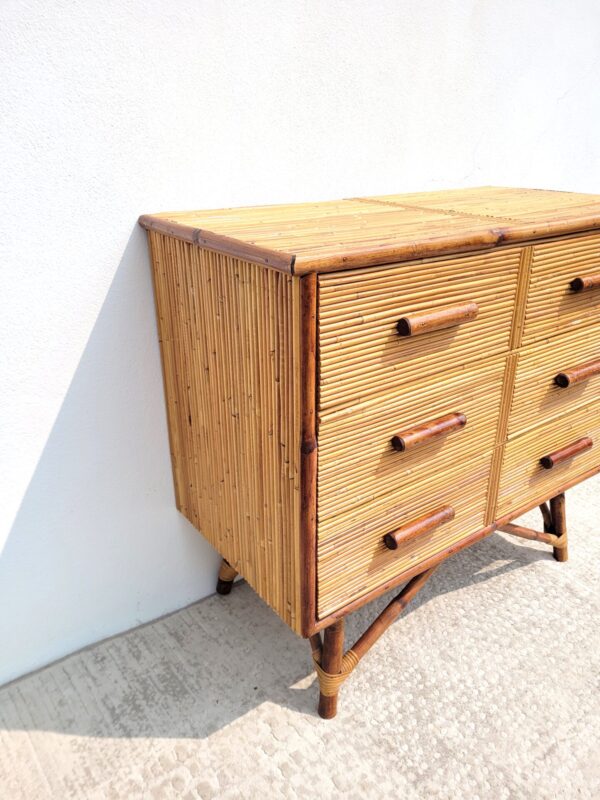 Commode en rotin vers 1960 02