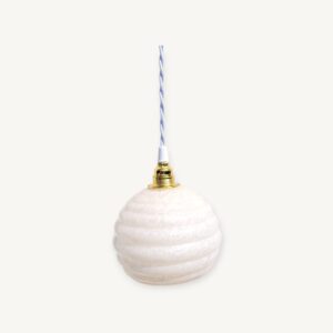 Lampe baladeuse Clichy blanche et or 05