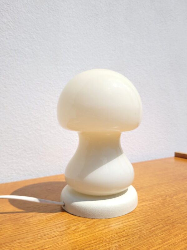 Lampe champignon vintage en verre 03