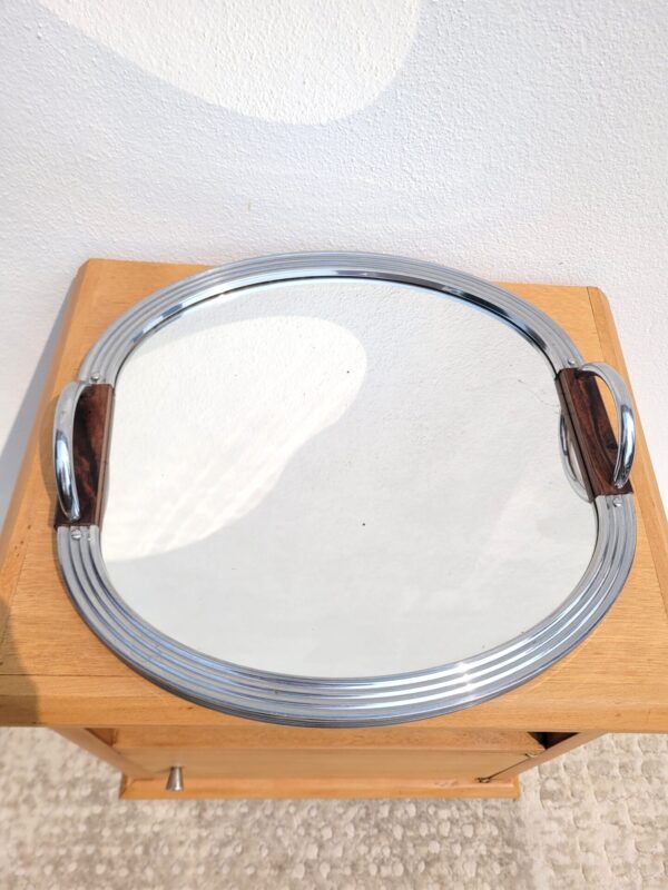 Plateau miroir vintage vers 1950 03