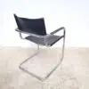 Fauteuil vintage chrome et cuir 03