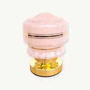 Lampe globe vintage verre de Clichy rose 06