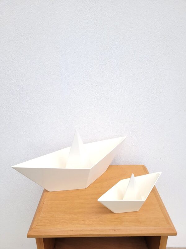 Paire de bateaux origami en bois 01