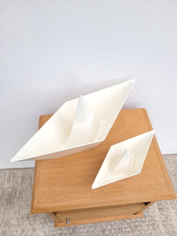 Paire de bateaux origami en bois 04