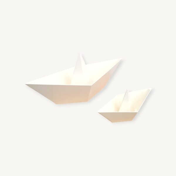 Paire de bateaux origami en bois 06