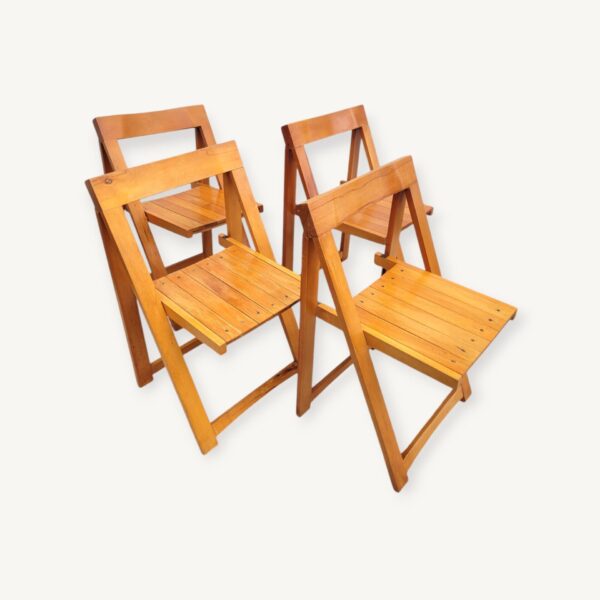 Set de 4 chaises pliantes par Aldo Jacober vers 1970 06