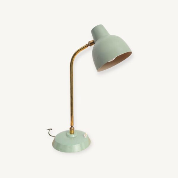 Lampe articulé vert tilleul vers 1960 06