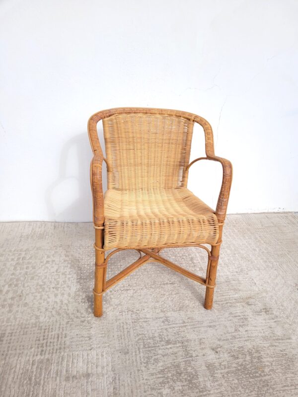 Fauteuil en rotin adulte vers 1960 osier 01